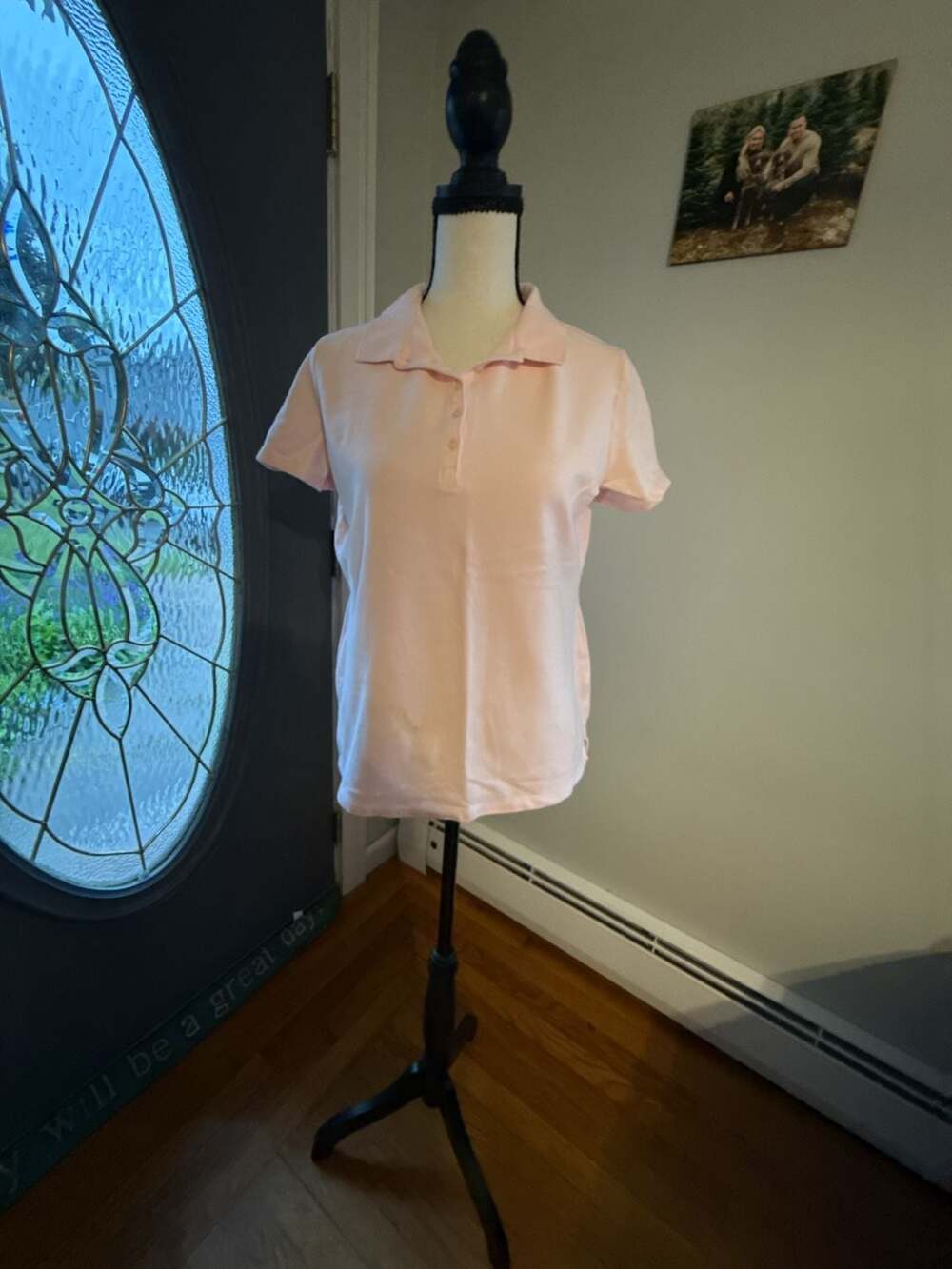 Croft & Barrow Classic Polo Shirt Light Pink Size Large
